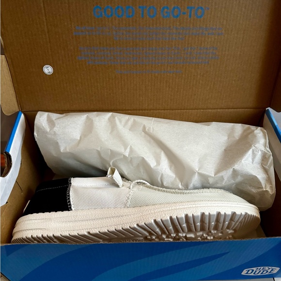 Hey Dude Men's White and Black Loafers - Picture 4 of 4